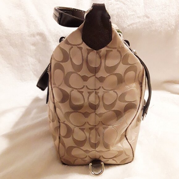 Coach Ashley Signature Satchel Brown Handbag - Picture 9 of 14